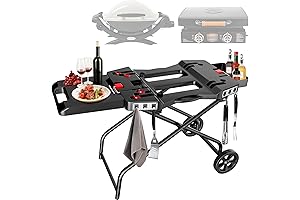 Weber Grill Cart with Wheels for Portable Grills