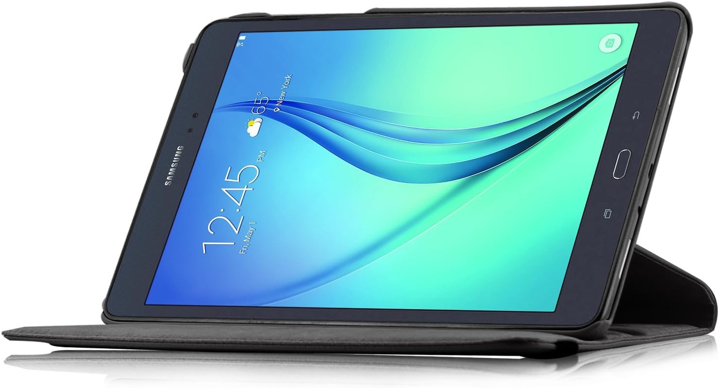 Infiland Samsung Galaxy Tab A 9.7 Case, PU Leather 360° Rotating Stand Case Cover for Samsung Galaxy Tab A 9.7-Inch SM-T550 Tablet ONLY - Black
