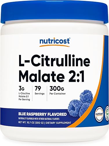 Nutricost L-citrulina malato 21 1058oz frambuesa azul
