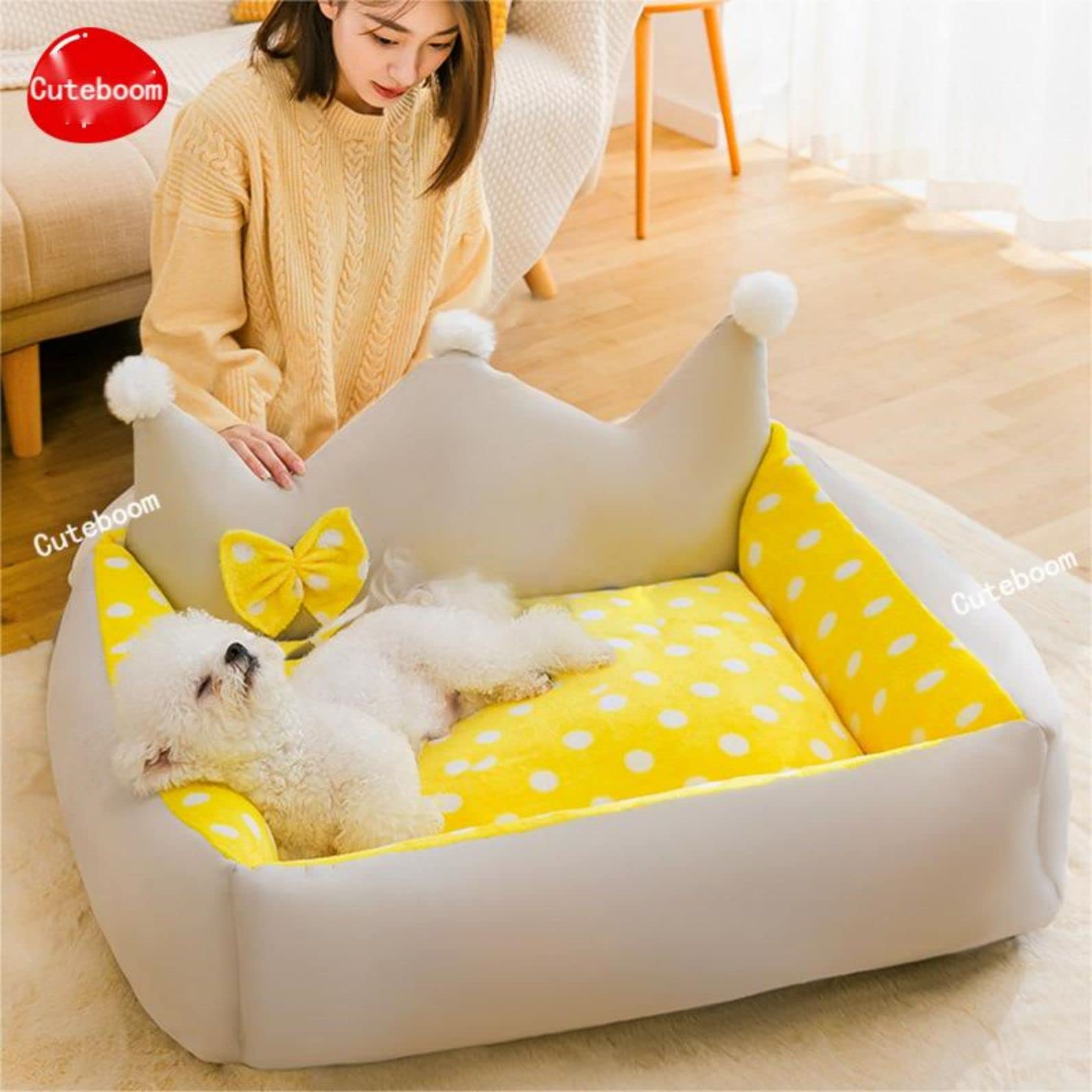 Cama grande para perros y gatos, nido de gato, cama cálida para perros, cama de perro en invierno, desmontable y lavable, cama para perros, perros pequeños y grandes
