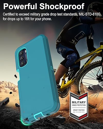 Miniatura 7 de Funda para teléfono Motorola Moto G Stylus 5G (2022), con protector de pantalla, cubierta de puerto a prueba de polvo, cubierta de goma de silicona