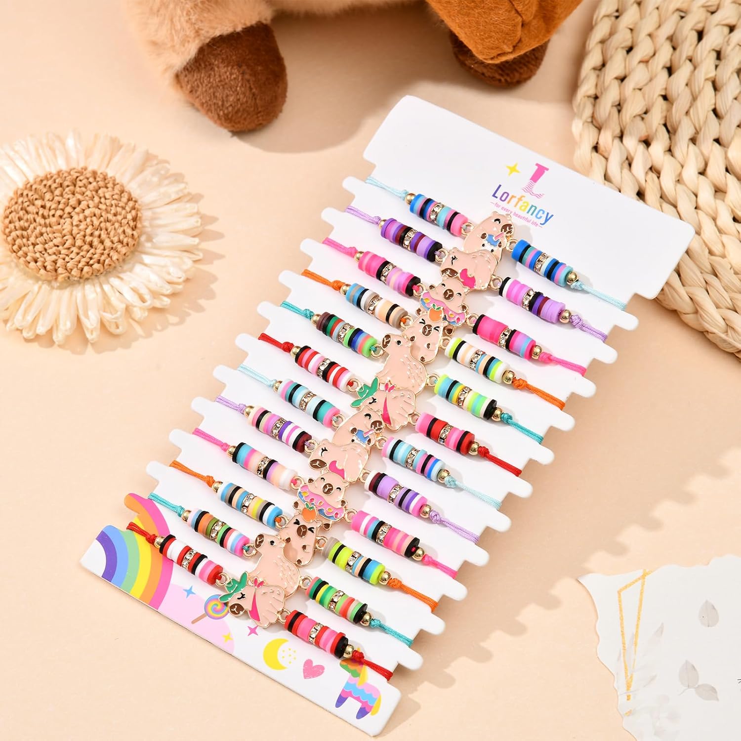 12Pcs Girls Bracelets Kids Jewelry, Beaded Friendship Bracelets Bulk for Toddlers, Dress Pretend Play Toy Gift Goodie Bag Little Princess Girl Party Favors - Image 4