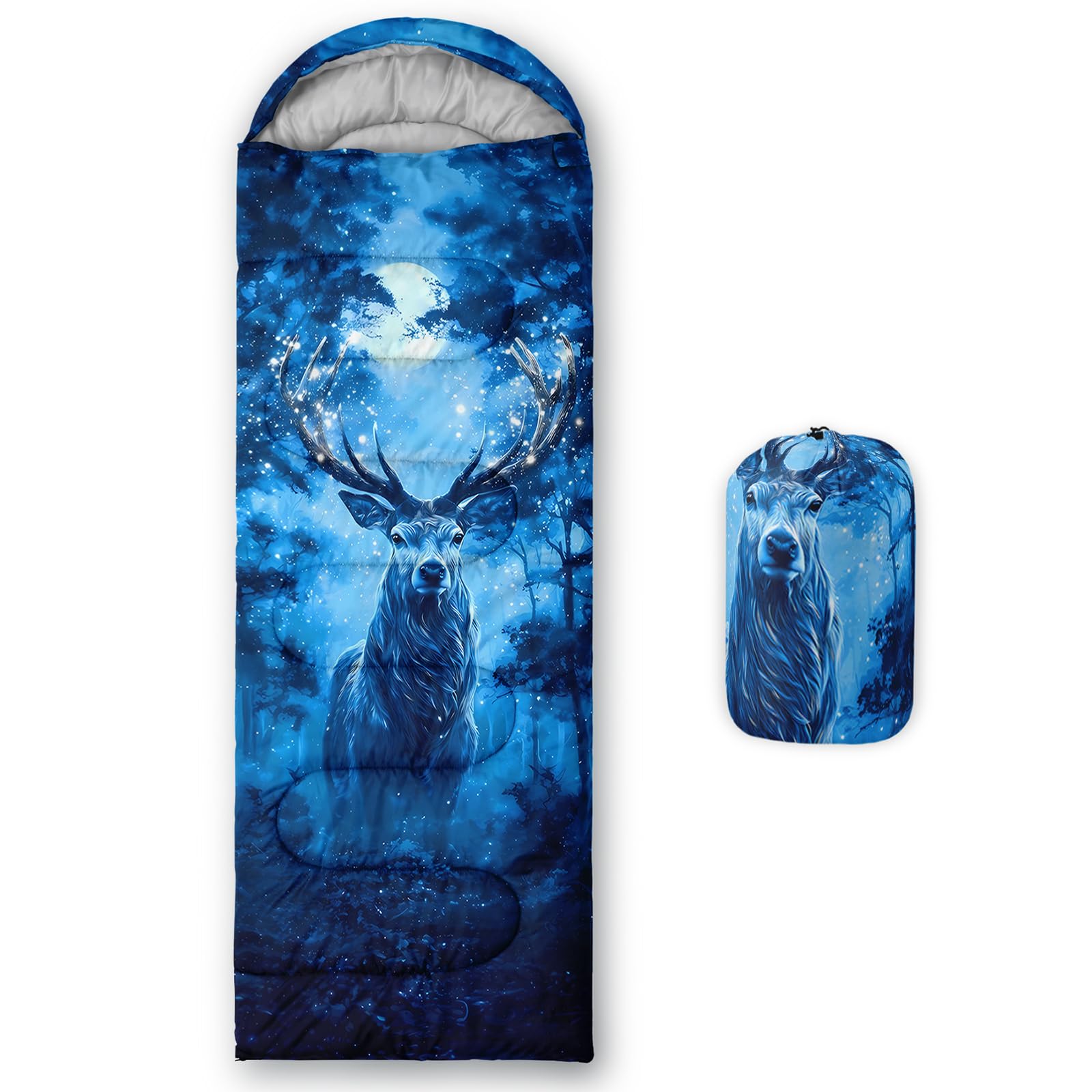QOOMO Ball Flower Camping Sleeping Bags,3 Season Warm &amp; Cool Weather,Lightweight,Waterproof Sleeping Bags for Adults &amp; Kids,Traveling,and Outdoors,Camping Gear Equipment