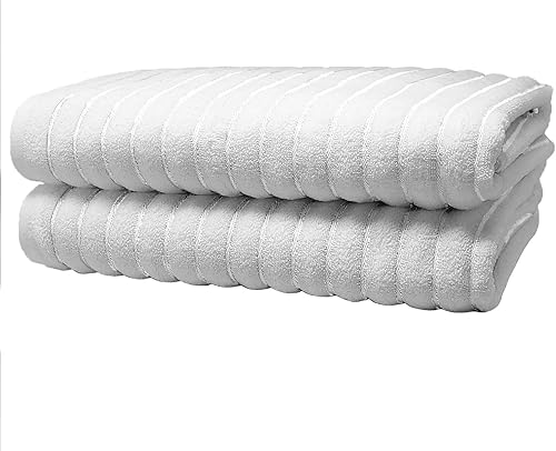 Black & White Brands - Toalla de playa brasileña de superlujo para playapiscinabaño, tamaño XL, 36 x 70 pulgadas, 100% algodón absorbente, acanalada