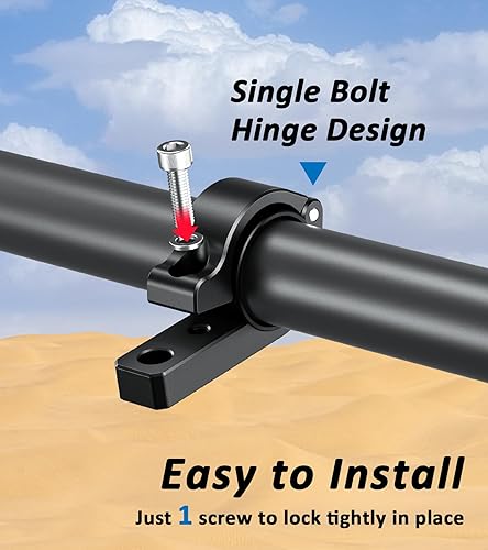 Miniatura 2 de 2 soportes de barra de luz, soportes de montaje de luz LED de aleación de aluminio, abrazaderas de barra antivuelco resistentes para motocicleta,