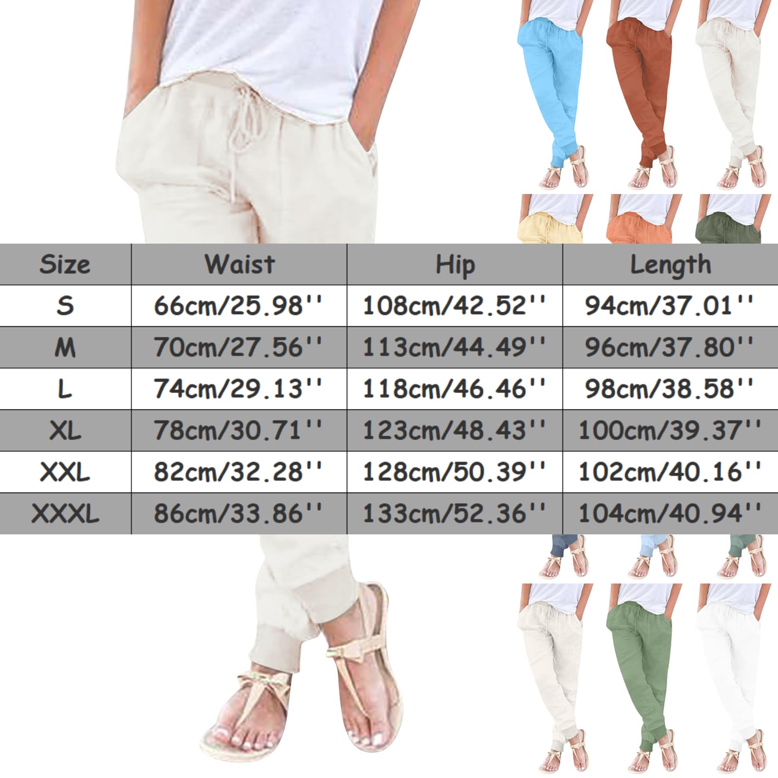 Générique Ski-Leggings mit elastischem Bund für Damen, mit Taschen, Latzhose, Jeanskleid