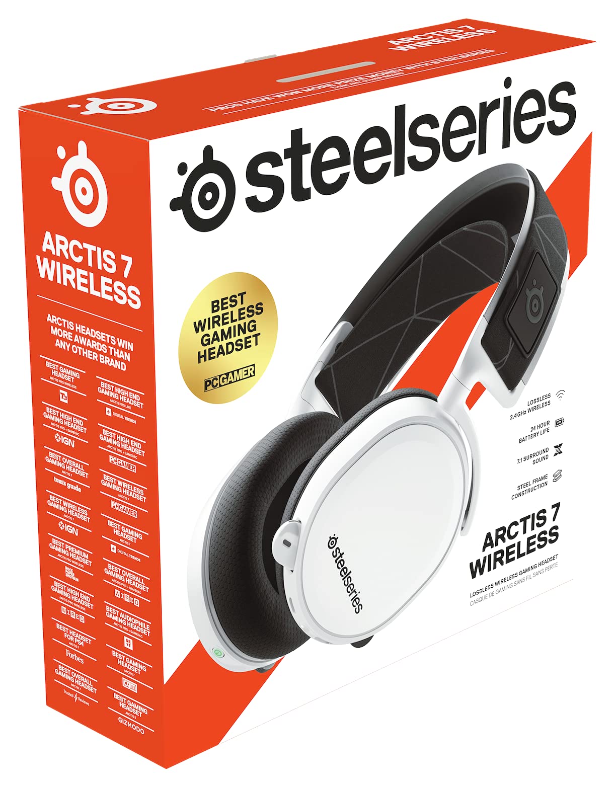 SteelSeries Arctis 7 Gaming Headset DTS Headphone:X v2.0 Surround PC PlayStation 5 PlayStation 4 Weiß