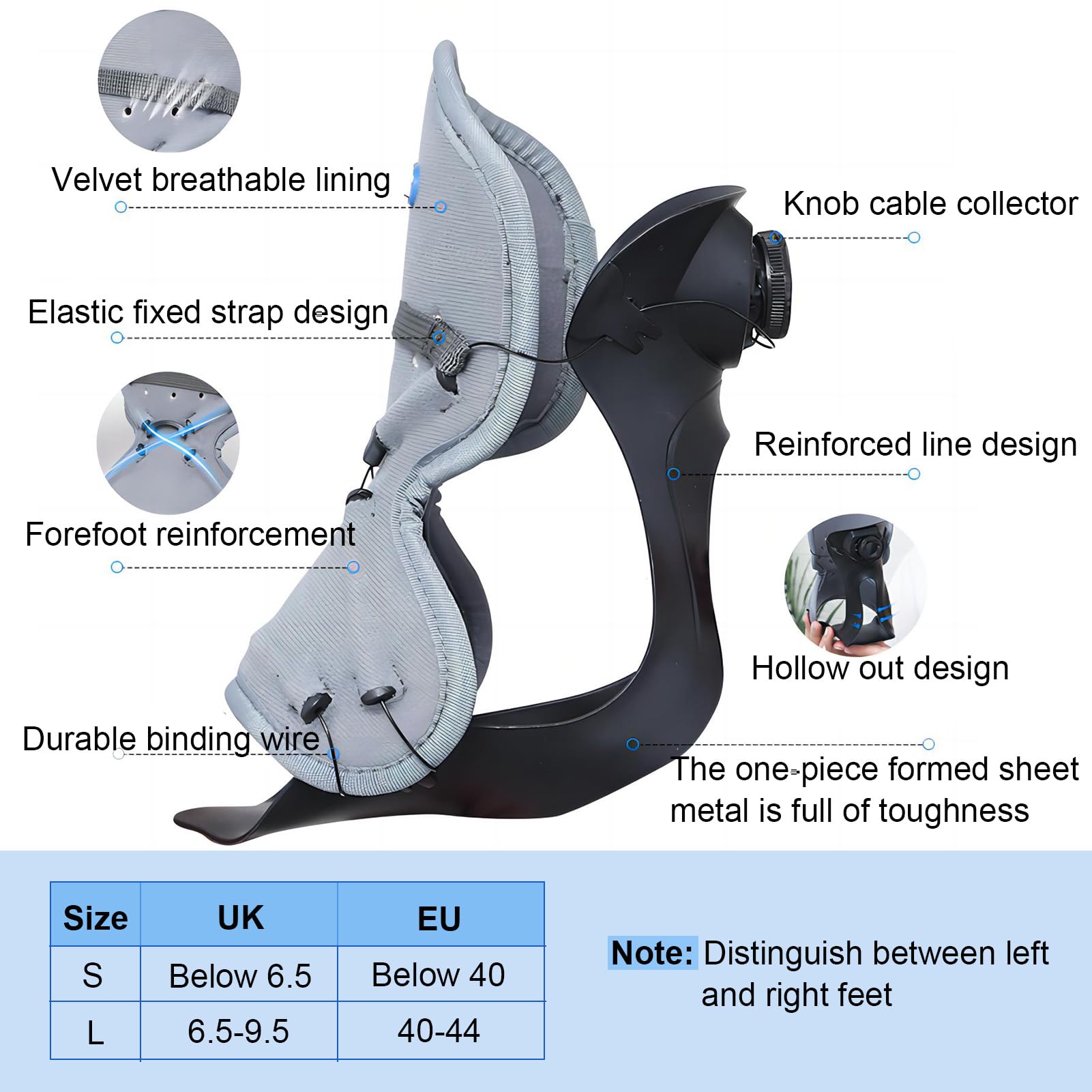 Attelle AFO pour Pied Tombant – Orthèse de Cheville et Pied réglable pour AVC, paralysie nerveuse, hémiplégie – Attelle légère et Confortable pour Usage Quotidien