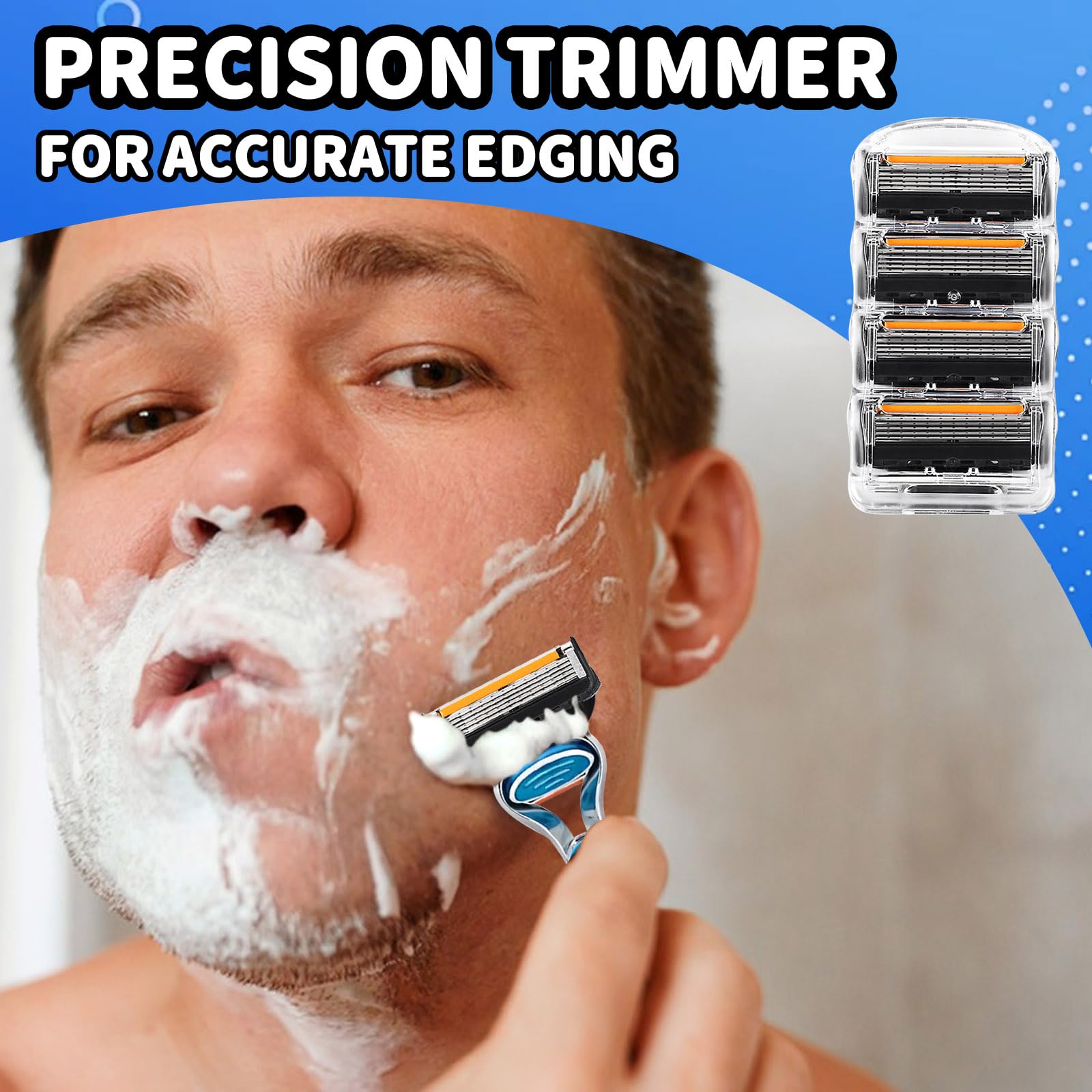 Lamette da uomo ProGlide per rasoio bagnato, 24 lame di ricambio per rasoi bagnati, pacchetti convenienza da 5 lame Fusion, lamette da barba Pro Glide
