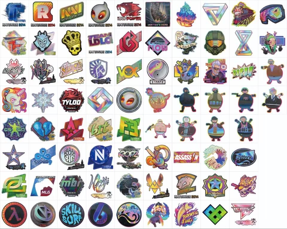 Amazon.com: csgo Stickers Holographic (76 Styles) : Toys & Games