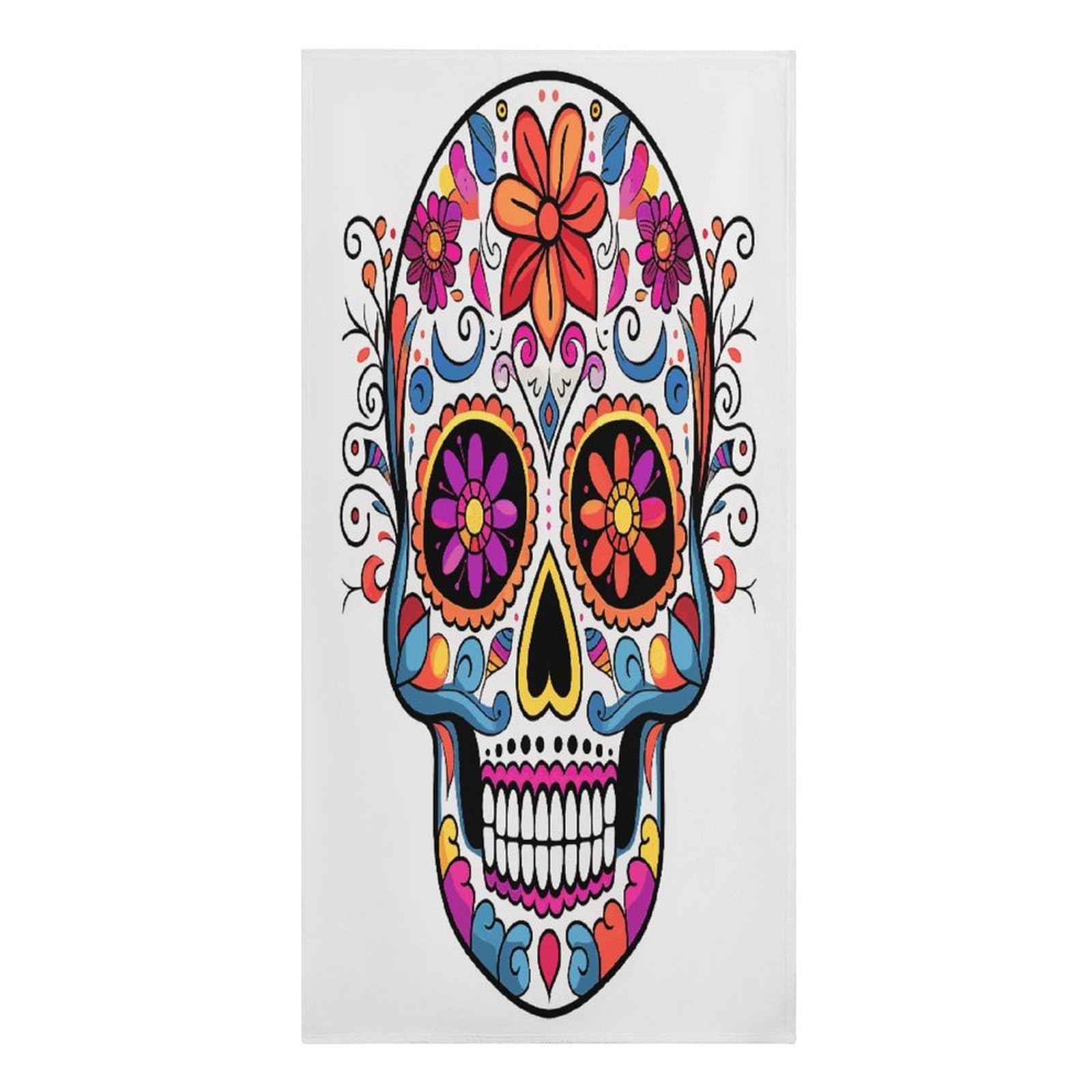 Adfgyerh Women's Style Sugar Skull Microfiber Sand Free Towels Large Quick-Dry. Beach Towel For Swimming Pool Camping Beach .Beach Accessories， They Are Essential Accessories For Adults, And Men, Vacation Gift