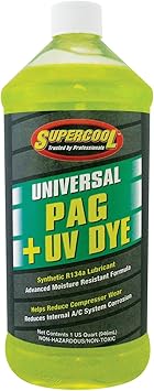TSI Supercool 27897 Universal Synthetic PAG Oil with U/V Dye - 1 Quart