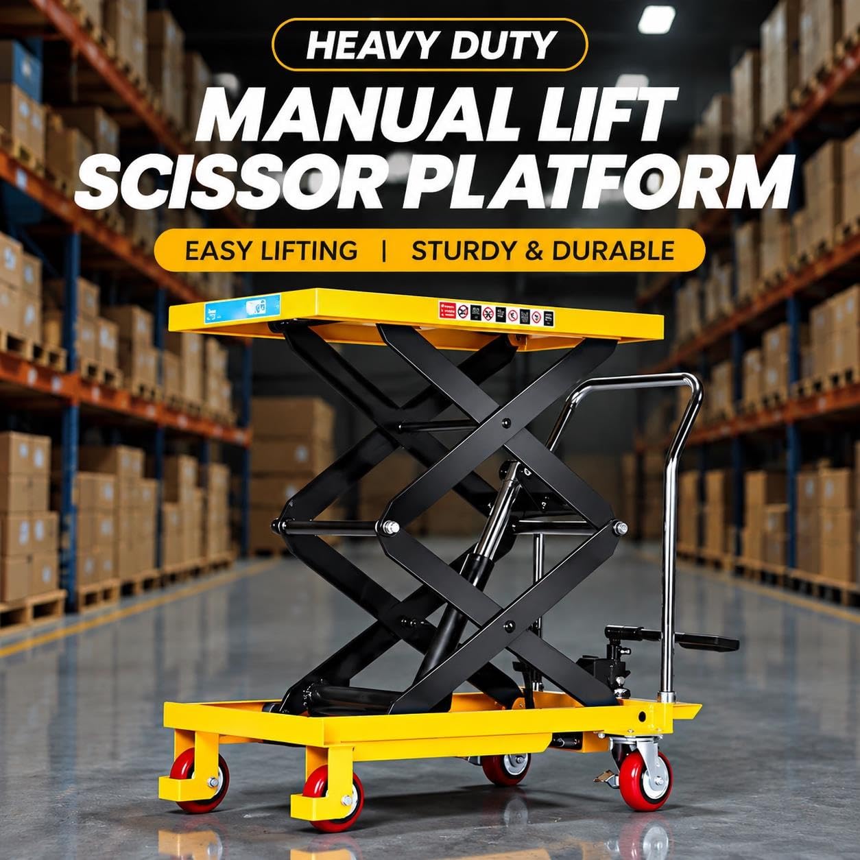 Carrello Elevatore Manuale a Forbice per Officina
