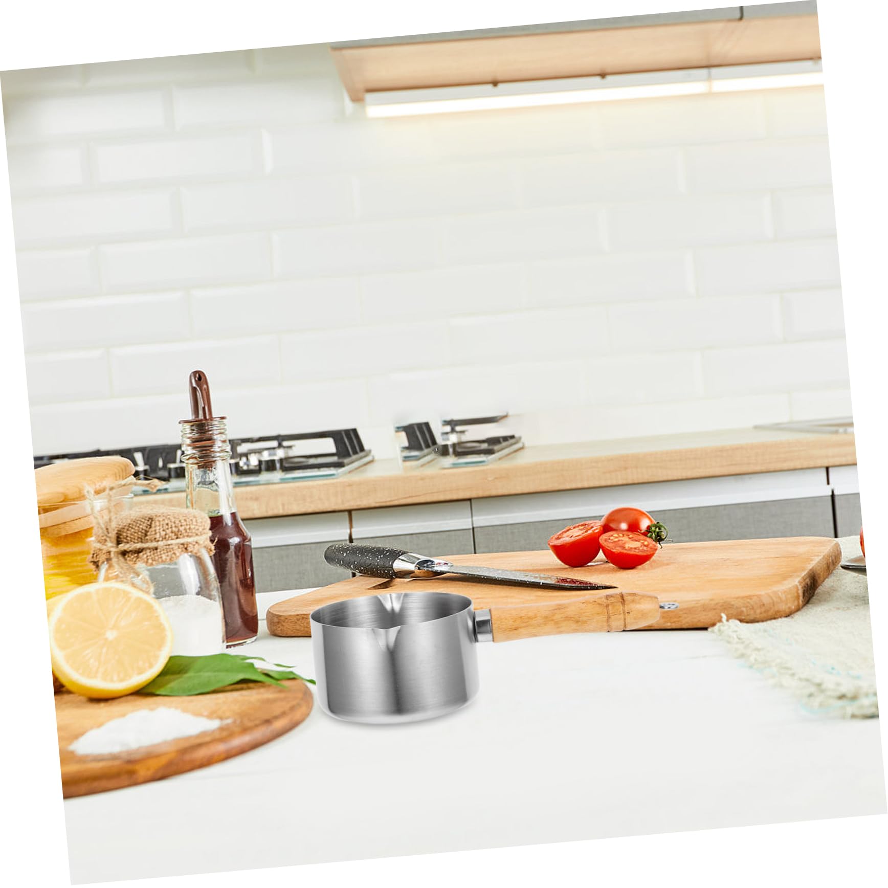 CONGARTENO 3pcs Stainless Steel Warmer Pot Mini Butter Melting Saucepan for Stovetop Use Easy to Clean Compact Design for and Sauces