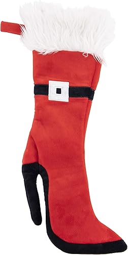 PLUSHIBLE BRIDGING MILES WITH SMILES Medias de Navidad de tacón alto afelpables, decoraciones navideñas suaves y resistentes, soporte para botellas