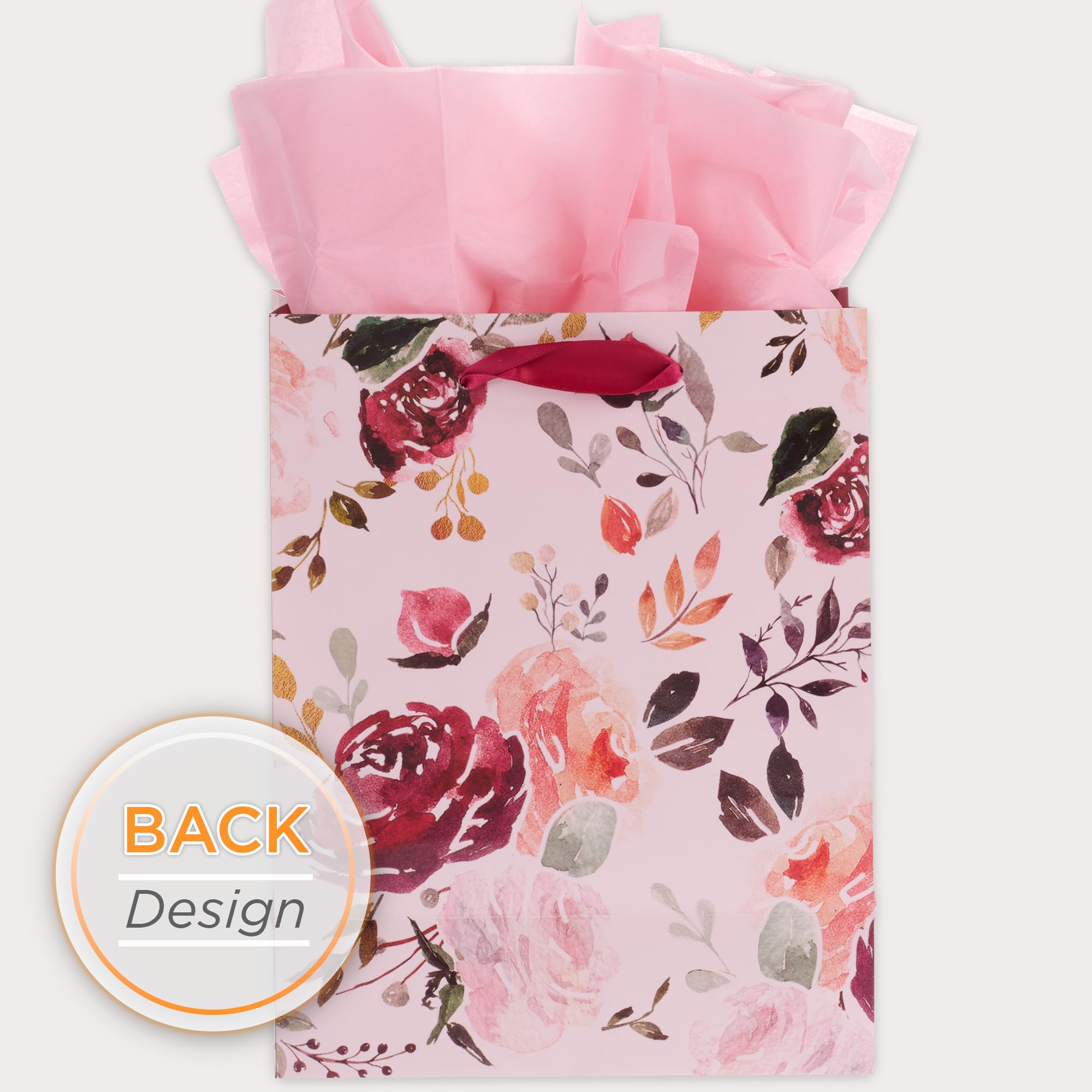Christian Art Gifts Gift Bag/Tissue Paper Set I Know the Plans Jeremiah 29:11 Bible Verse, Medium