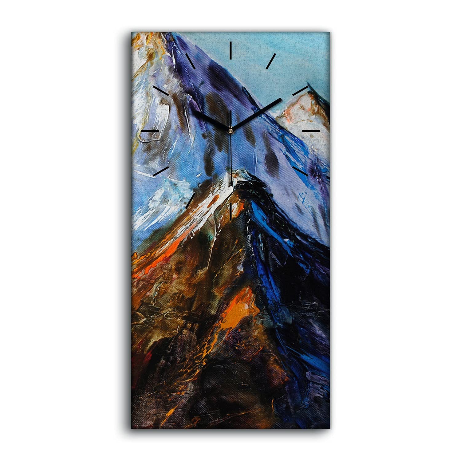 Horloge sur toile 30x60cm tableau mural salon chambre moderne