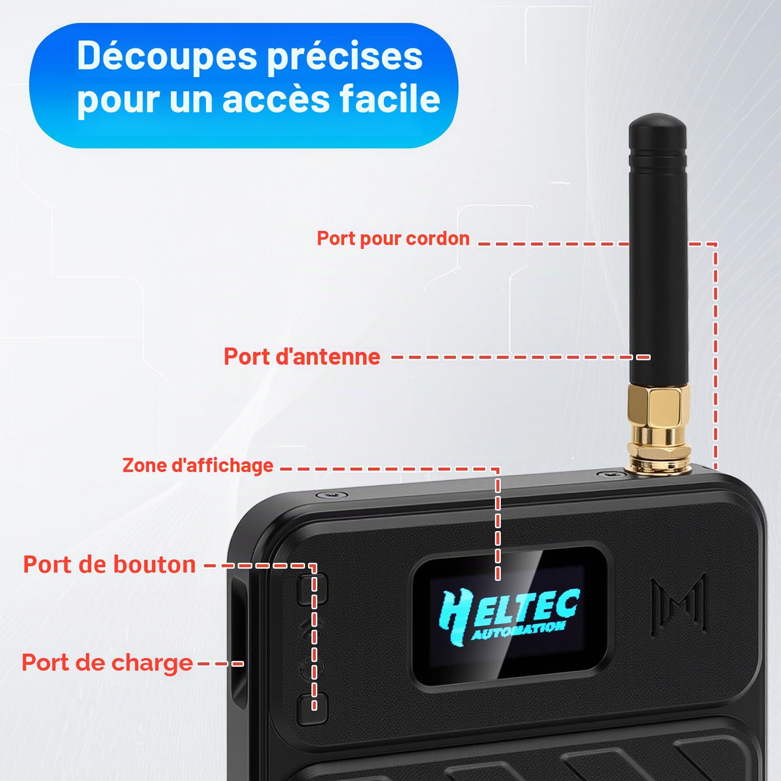ESP32 LoRa V3 Carte de développement avec antenne 915 MHz + batterie 1100 mAh + boîtier Meshtastic, ESP32-S3 SX1262 Écran OLED WiFi Bluetooth intégré pour Arduino LoRaWAN IOT (N32 Plus