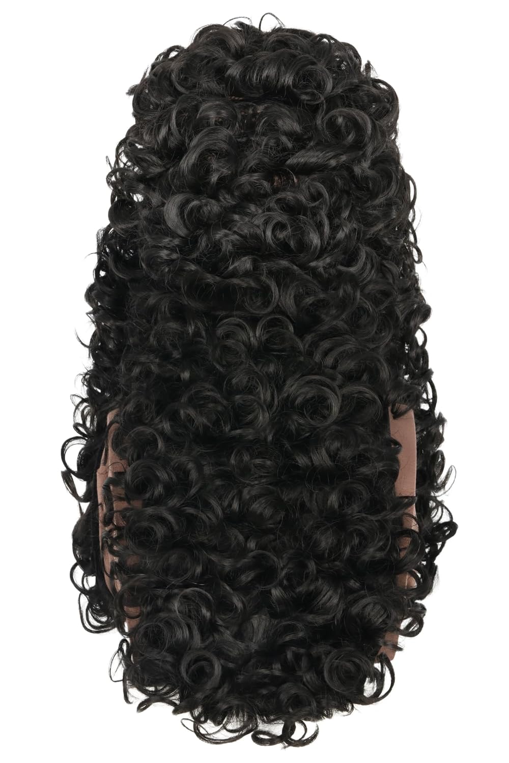 Pirate Captain Wigs for Men Black Long Curly Wave Pirate Costume Wig Halloween Theme Party Wig