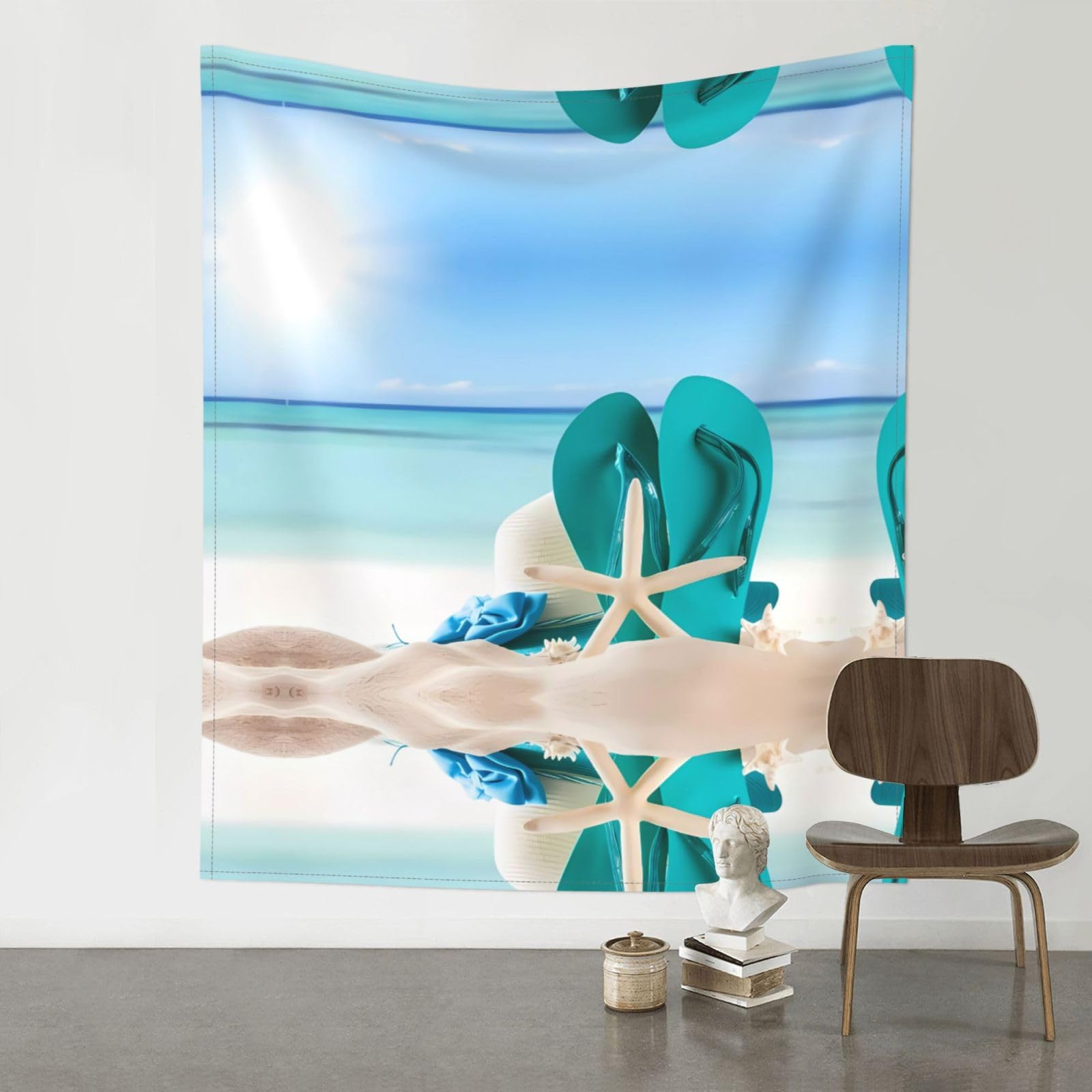 YYHWHJDE beach Prints Wall Tapestry 60x51in - High-Grade Polyester Throw Blanket for Bedroom, Dorm, Beach & Picnic Decor