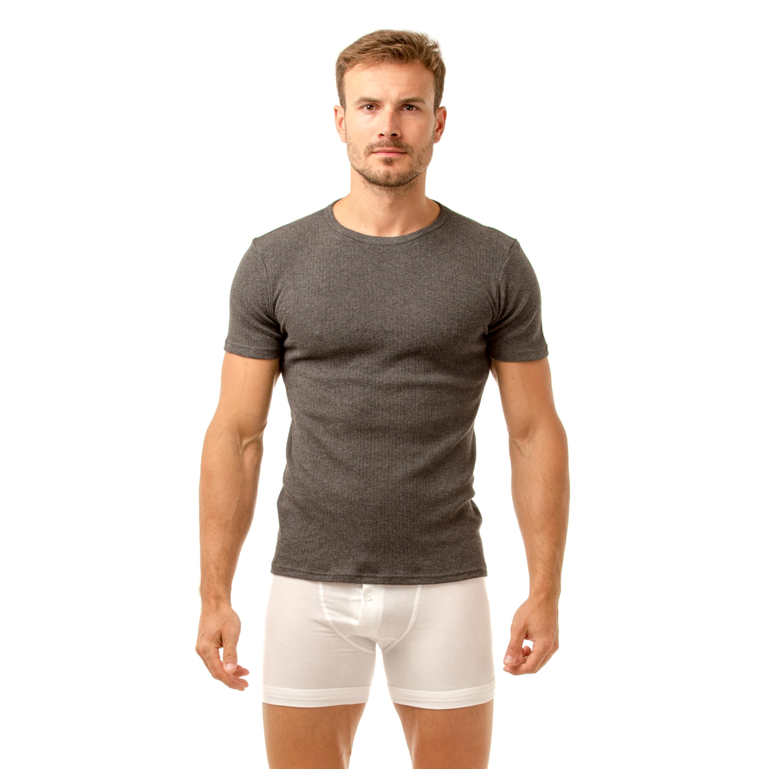 Haigman Lot de 2 t-shirts thermiques à col rond
