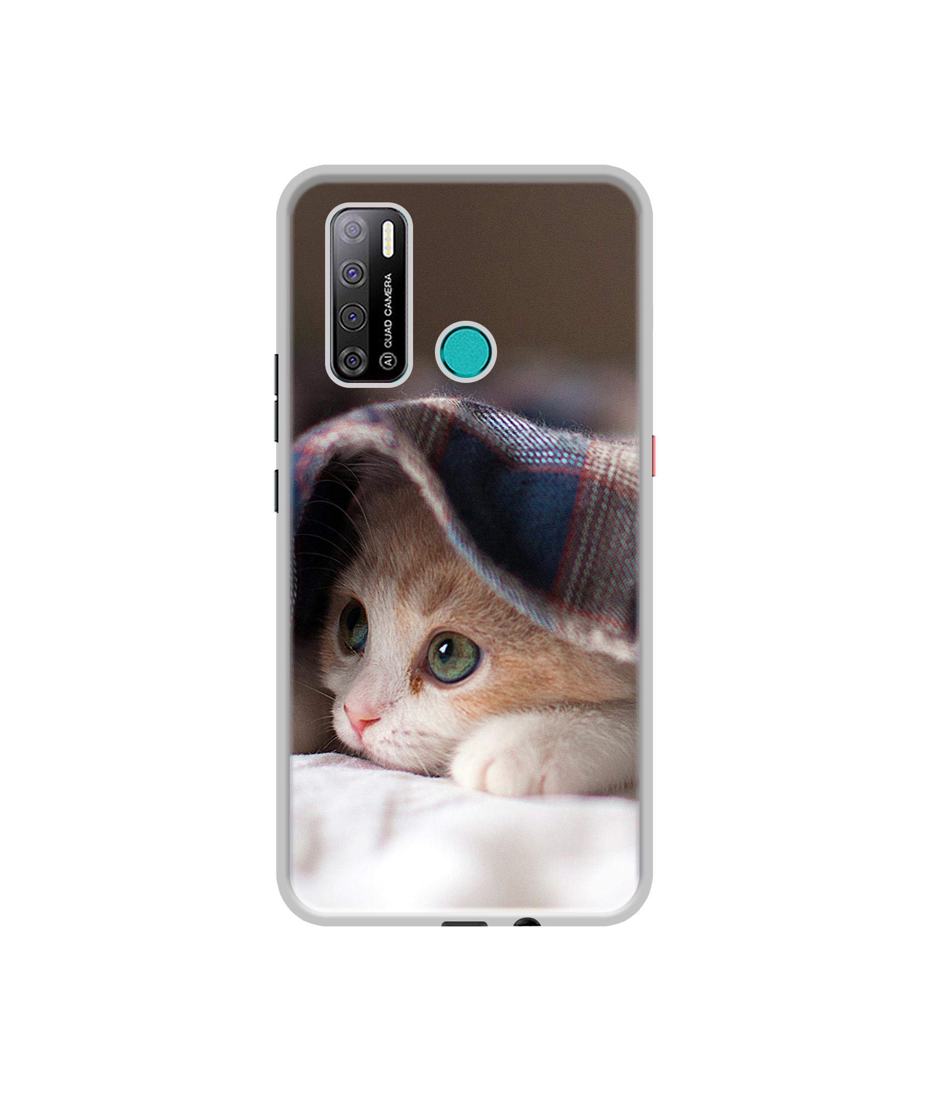 Amazon Brand - Solimo Designer Sleepy Kitten UV Printed Soft Back Case Mobile Cover for Tecno Spark Power 2