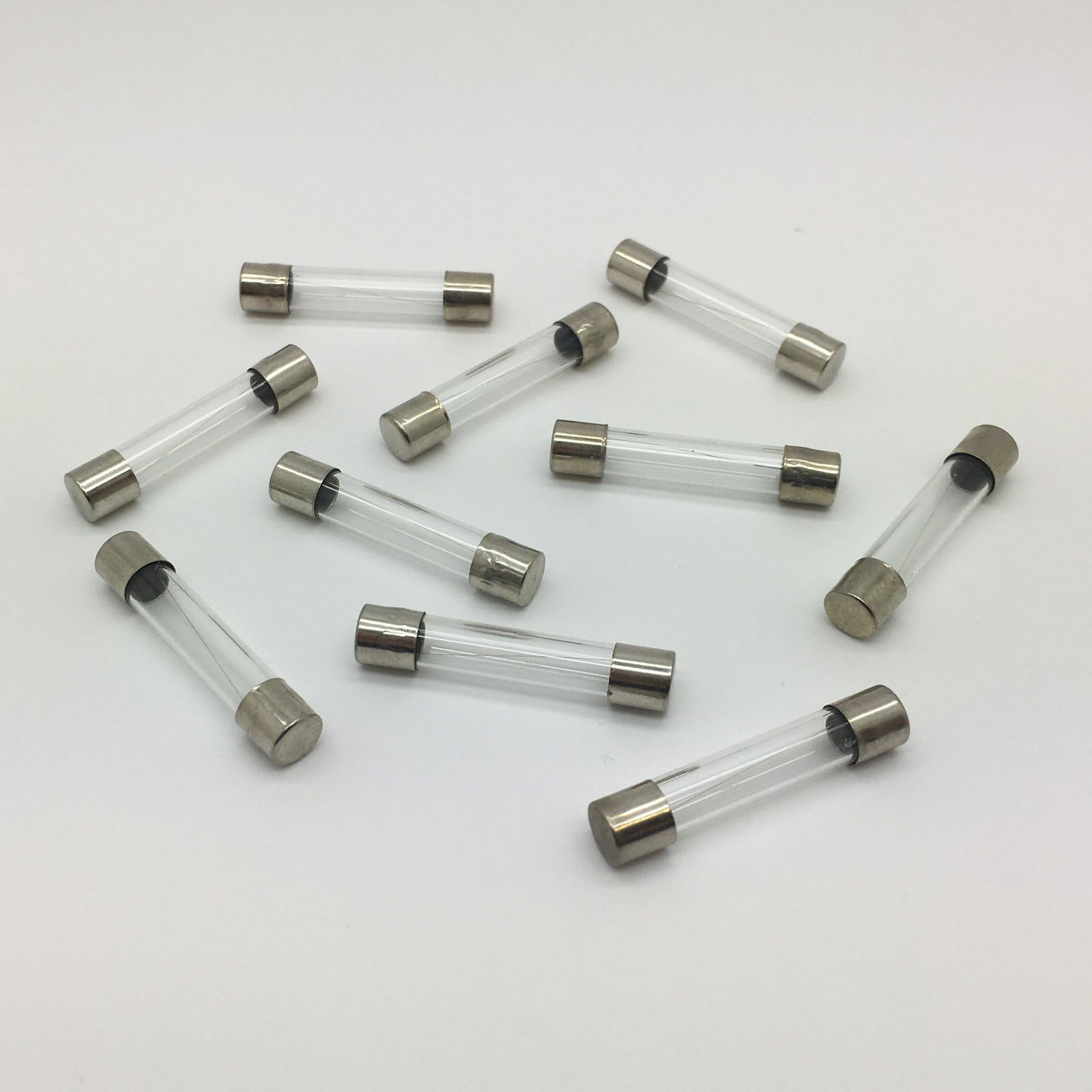 10A Glass Fuse Classic Car Auto 10 Amp 32mm Length Electronic - Pack of 10