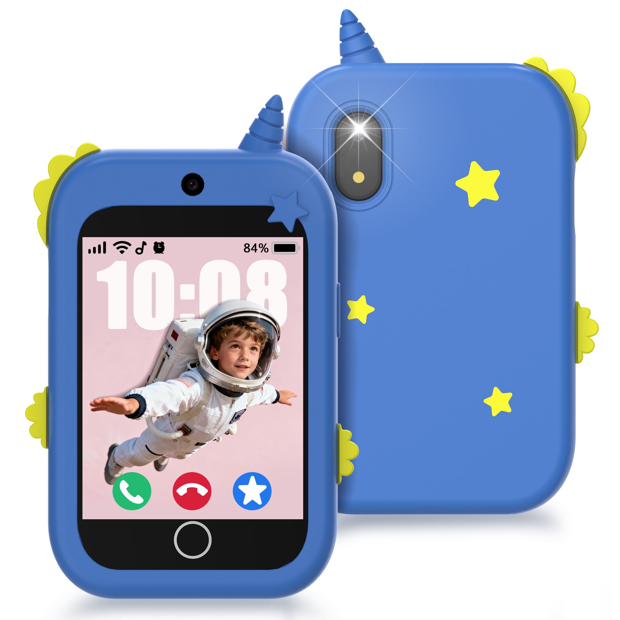 4G Smartphone Bambini, Smartphone Bambino per Ragazza con Chiamate GPS, Videochiamata, Chat, SOS, Modalità Scuola, SMS, Torcia, Musica, Sveglia, Pedometro, IP68 Impermeabile, Regali per Ragazze
