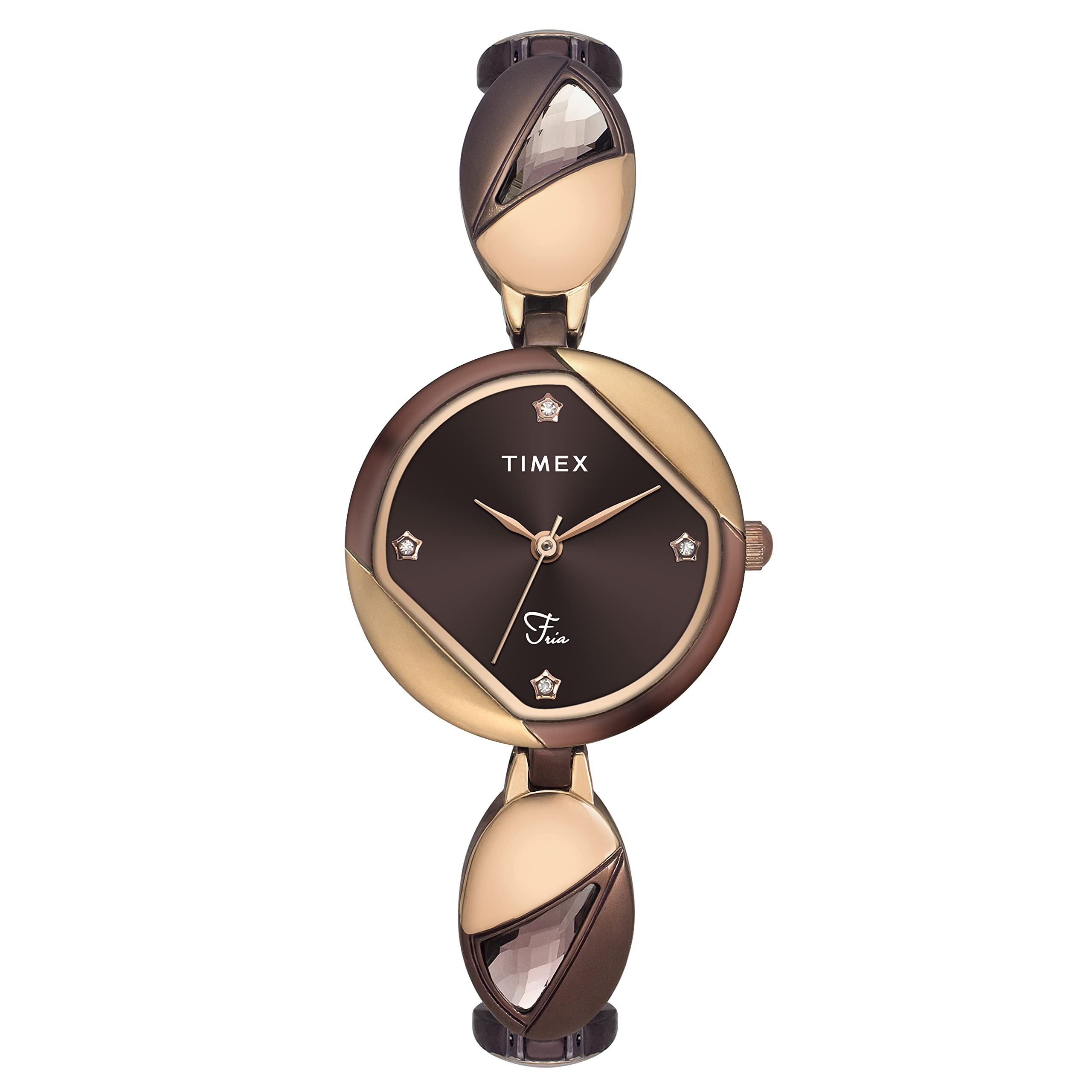 TIMEX Fria Women Brown Round Analog Watch - TWEL16303 (B0BQM23JNR) Amazon Price History, Amazon Price Tracker