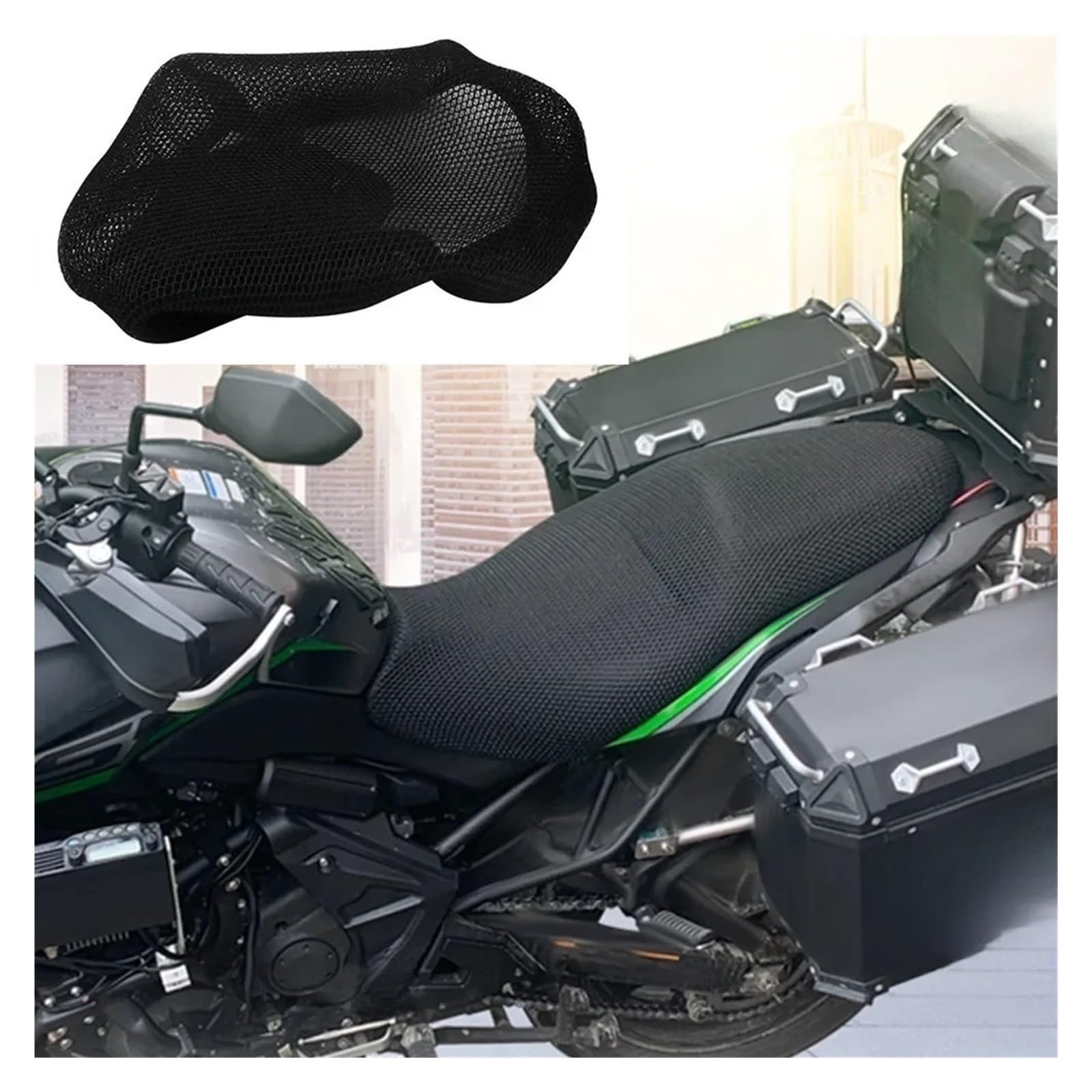 Motociclo Coprisedile Cuscino Sella Per Moto Protezione Solare Protezione Solare Isolamento Termico Traspirante Fodera Cuscino Sedile Per KA&WASAKI Per VER&SYS 650 Per Versys650