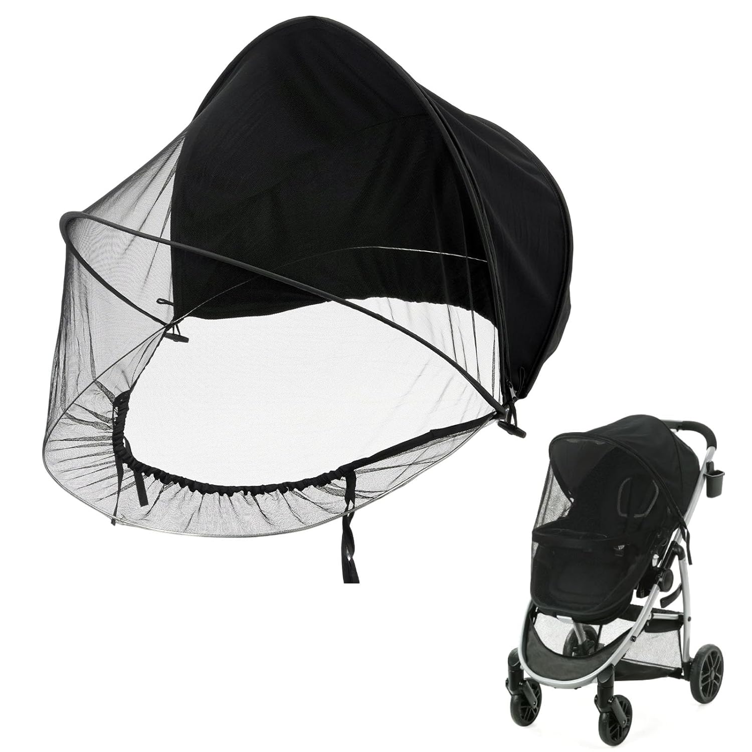 Replacement Canopy for Graco Stroller – 2-in-1 Stroller Cover with UV Sun Shade & Mosquito Net, Breathable Protection with 2-Way Zipper for Walks, Parks, and On-the-Go Travel