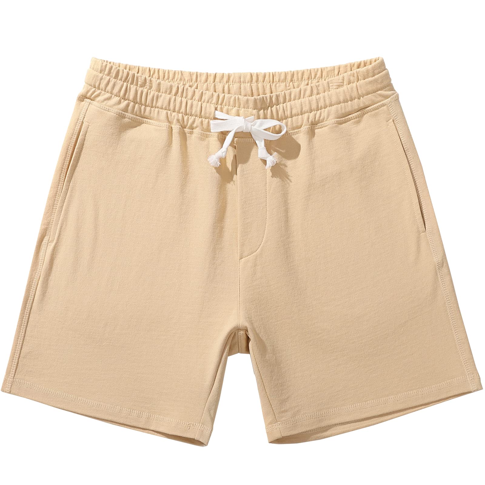 AMY COULEE Mens Athletic Workout Shorts 5.5" Cotton Casual Shorts Elastic Waist Joggers Sports SweatShorts