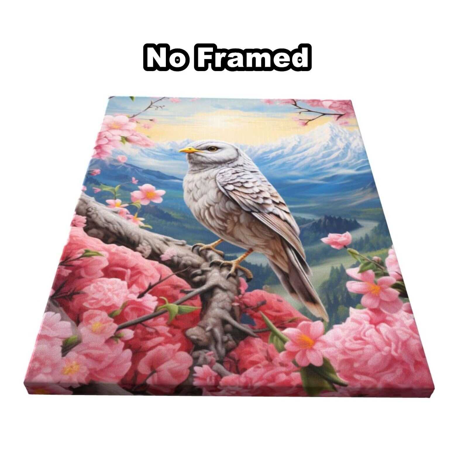 MK254 Malen nach Zahlen für Erwachsene, Malen nach Zahlen zum Selbermachen, Motiv: Vogel, Acrylfarbe nach Zahlen für Anfänger, Ölgemälde, Basteln für Heimdekoration, 60 x 90 cm, ohne Rahmen)