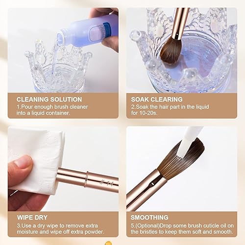 Miniatura 5 de KEMEISI - Brocha de uñas acrílicas, tamaño #2, 100% puro, Kolinsky, pinceles de arte de uñas, mango resistente, forma ovalada, herramientas de