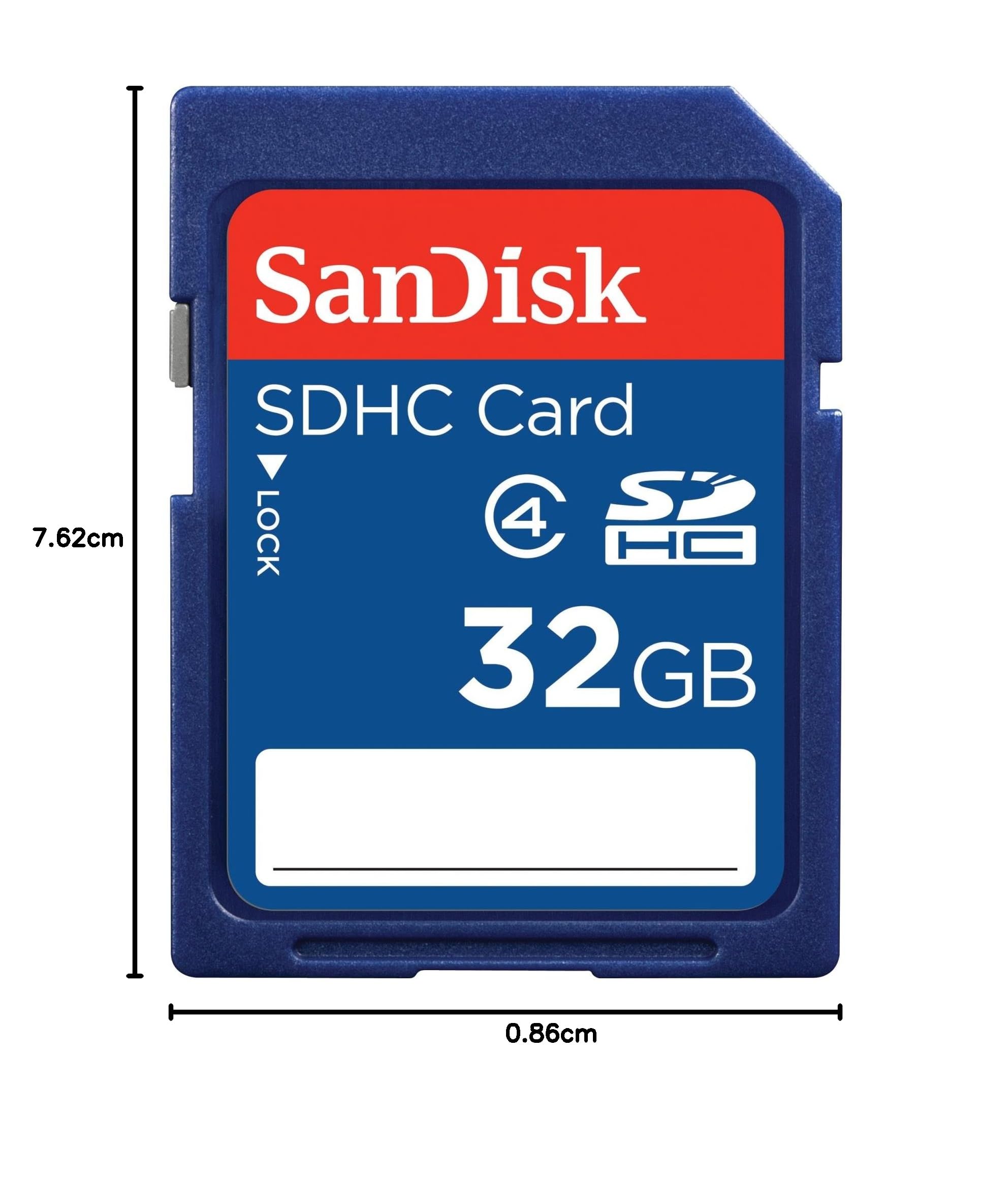 Sandisk 32GB Class 4 SDHC Flash Memory Card- SDSDB-032G-B35 (Label