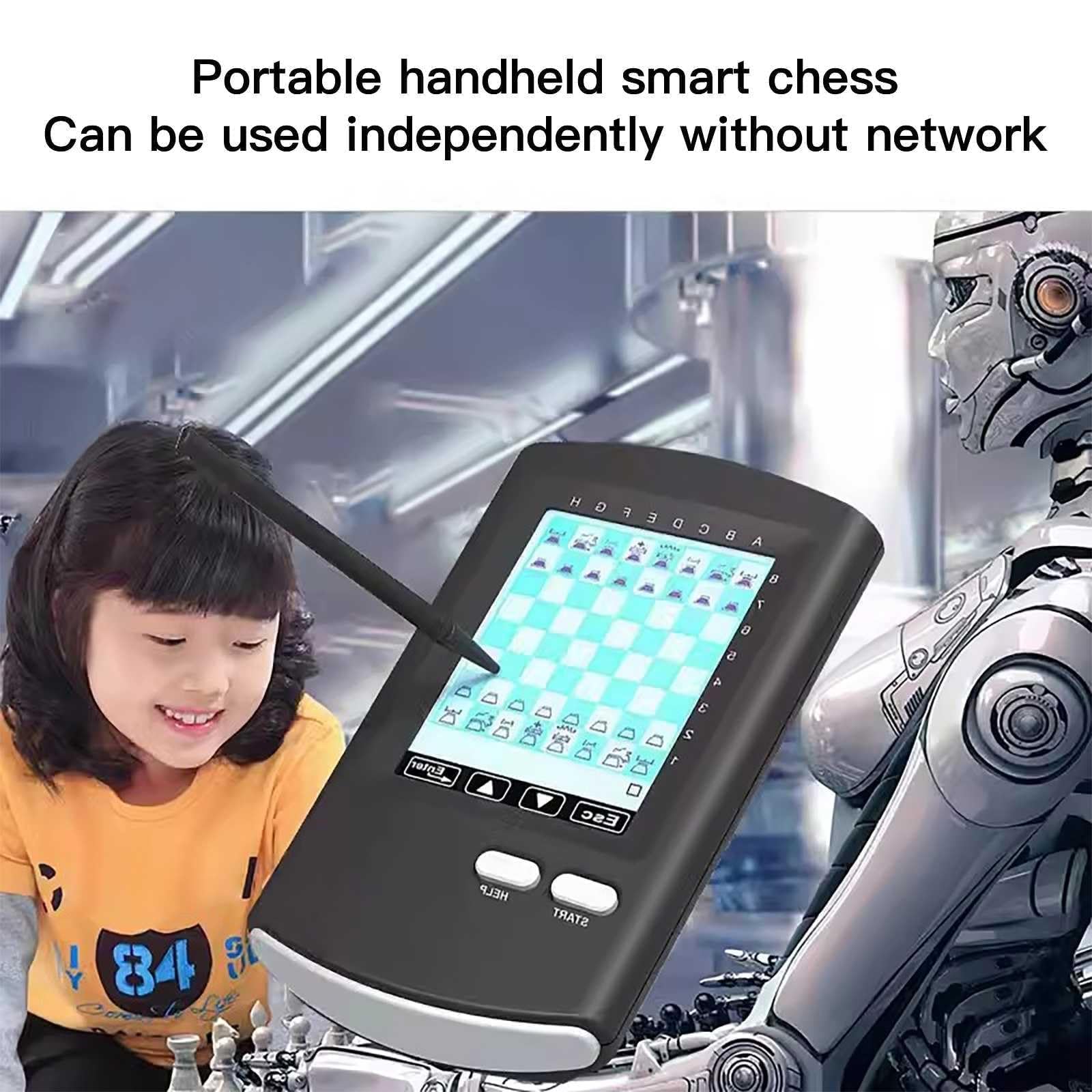 Échiquier Électronique Portable 8 en 1 avec Écran LCD HD Et Stylet, Modes d'apprentissage AI, Cadeau De Voyage Parfait, Jeu D'échecs Électronique, Cadeau for La Famille