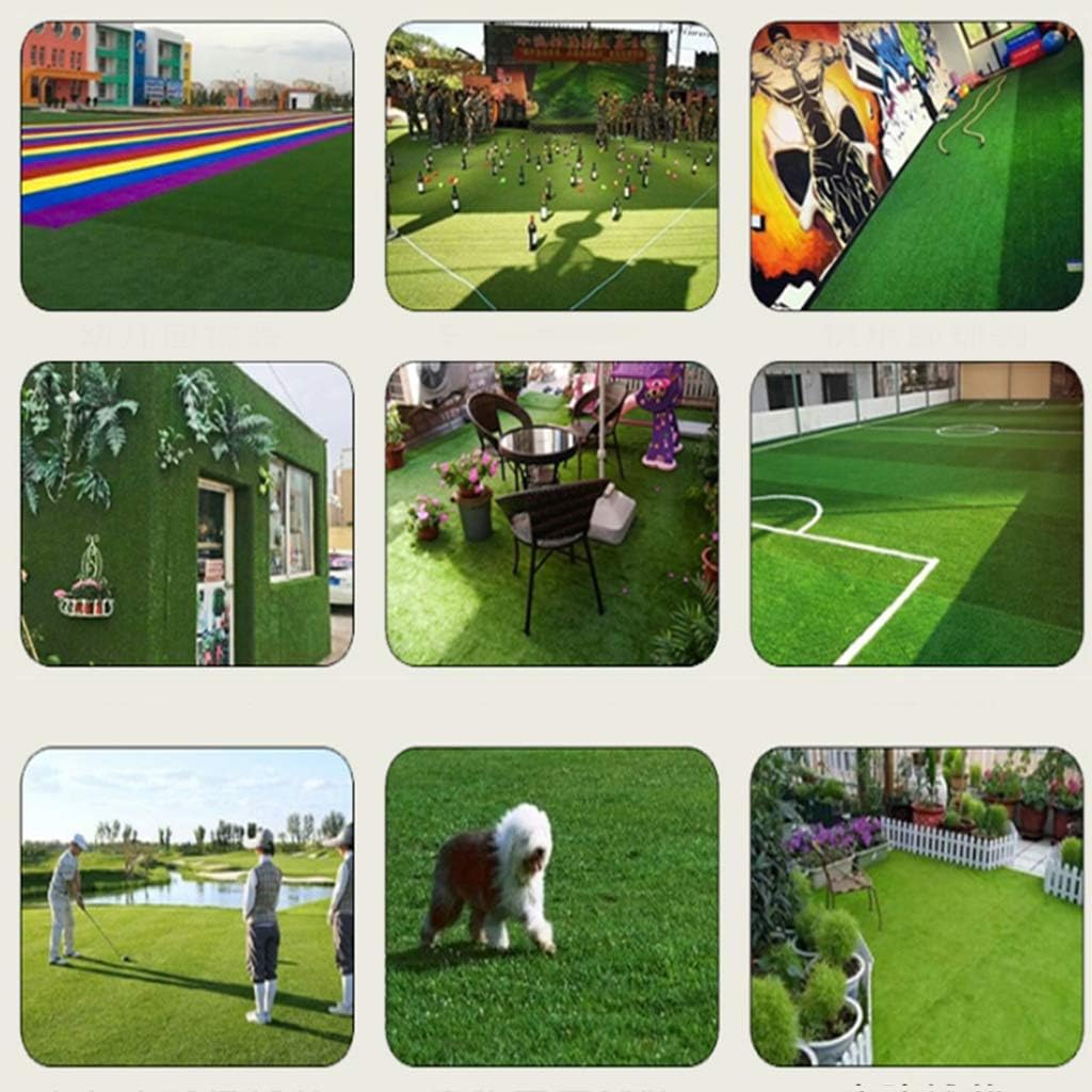 Synthetic Artificial Grass 10mm Pile Height, Super Dense Holiday Lawn, Natural and Realistic Restaurant Wall with Grass Carpet (2x9m)
