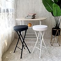 Vista 2 de Home Taburete plegable, taburete de bar plegable de alta resistencia, taburete redondo acolchado plegable con capacidad de 300 libras
