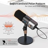 Vista 5 de NearStream AM25X Gen2 Micrófono de Condensador XLR/USB con Cancelación de Ruido/Control de Volumen/Entrada de Auriculares/Silencio, Micrófono