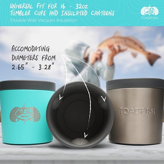 Toadfish Anchor Non-Tipping Universal Cup Holder-White