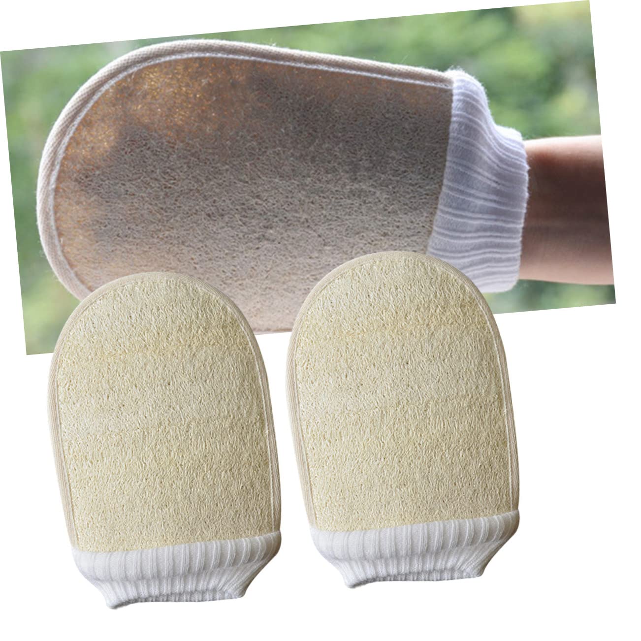 6 Piezas Guantes Doble Cara Esponja Vegetal