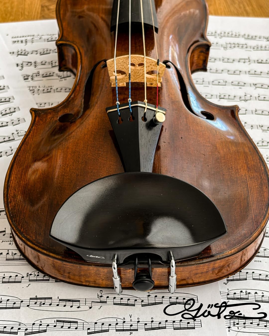Conrad Gotz ZK4880 Chinrest Flesch per violino, ebano