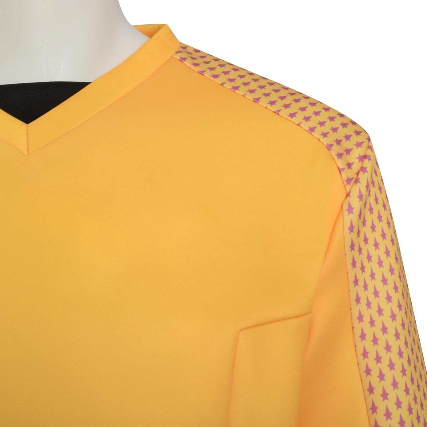 Mens Strange New Worlds Cosplay Costume Captain Pike Uniform Jacket Shirt (Yellow, M) - Image 3