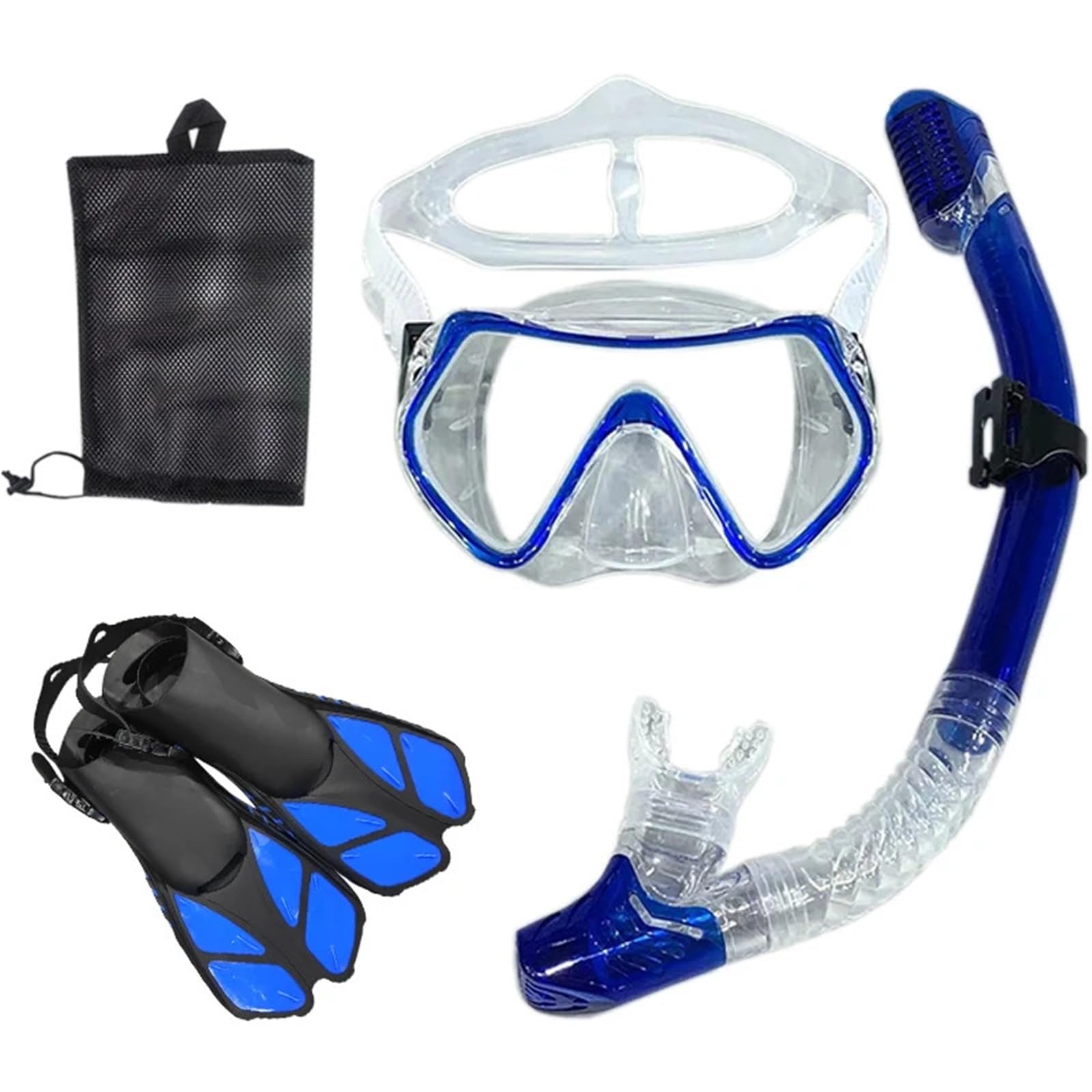 Buceo Máscara de Snorkel Máscara de Buceo y Gafas de Buceo con Tubo de respiración, Conjunto de Tubo de natación para Adultos Unisex