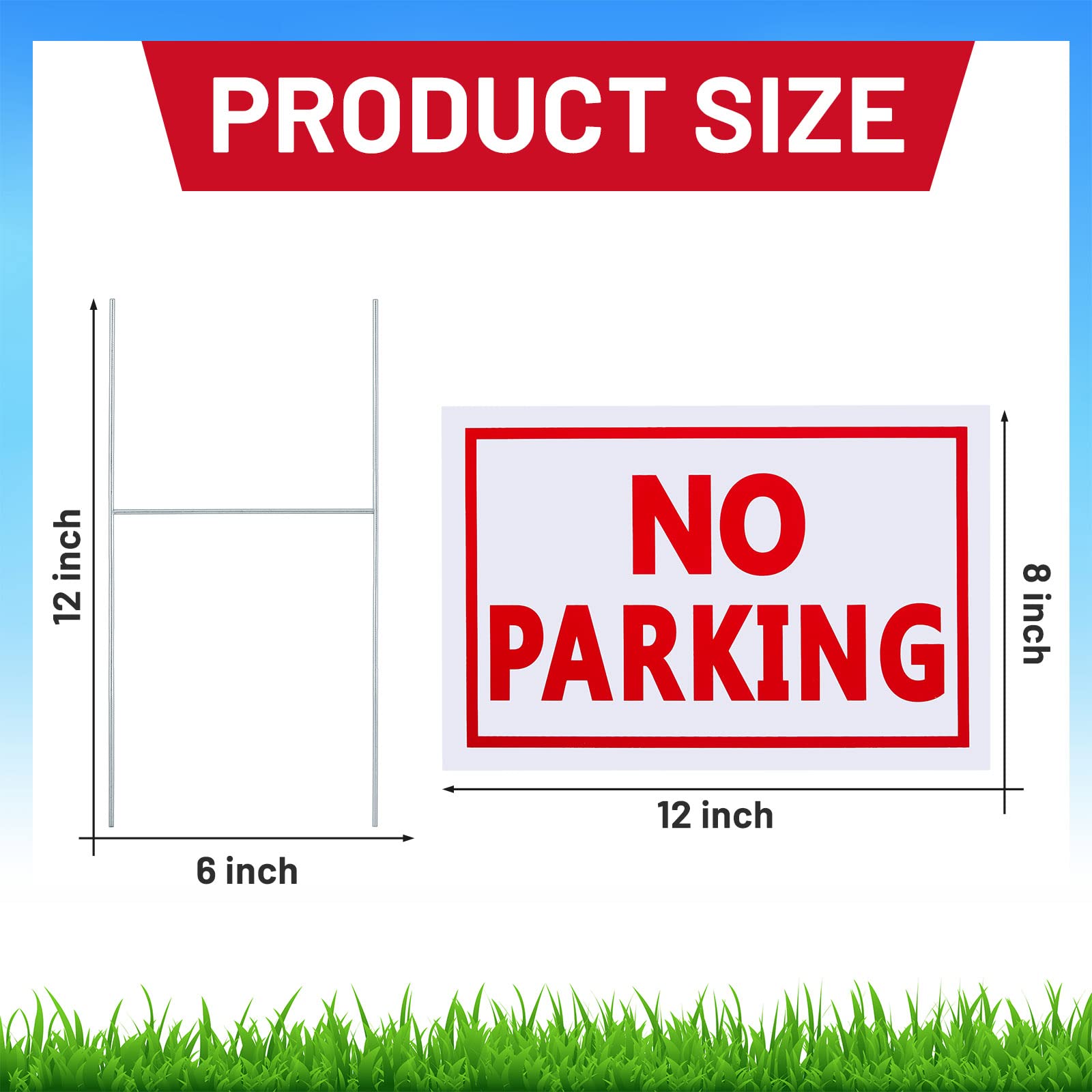 Amazon.com : Juexica 8 Pcs No Parking Signs with Stakes 8 x 12
