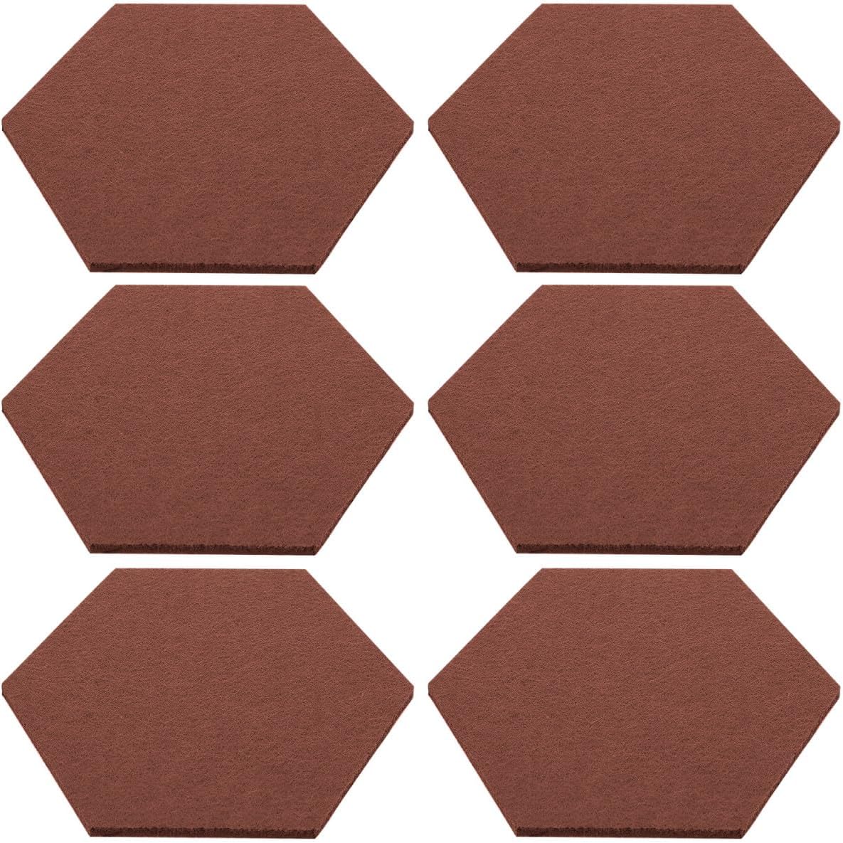 VILLCASE 12pcs Hexagon Felt Wall Board Self-Adhesive Memo Bulletin Board for Photos Notes and Memos Acoustic Decorative Tiles for Home and Office
