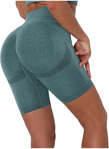 Pantalones cortos de yoga para mujer, pantalones cortos de cintura alta, pantalones cortos de yoga para ciclismo, pantalones cortos de entrenamiento