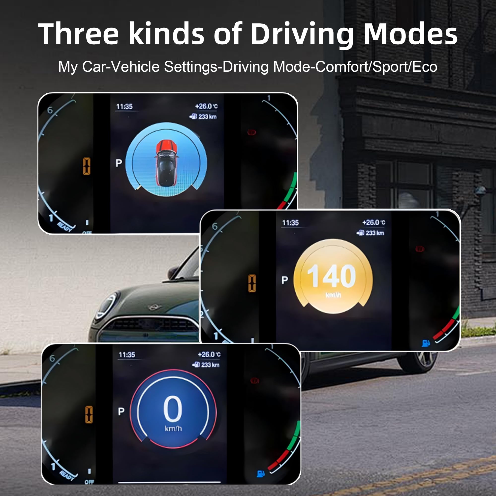 Cuadro de Instrumentos Digital LCD de 5,5 Pulgadas Panel de Control Velocímetro Tacómetro Indicador Compatible con BMW MINI F54 F55 F56 F57 F60 (Sin HUD)