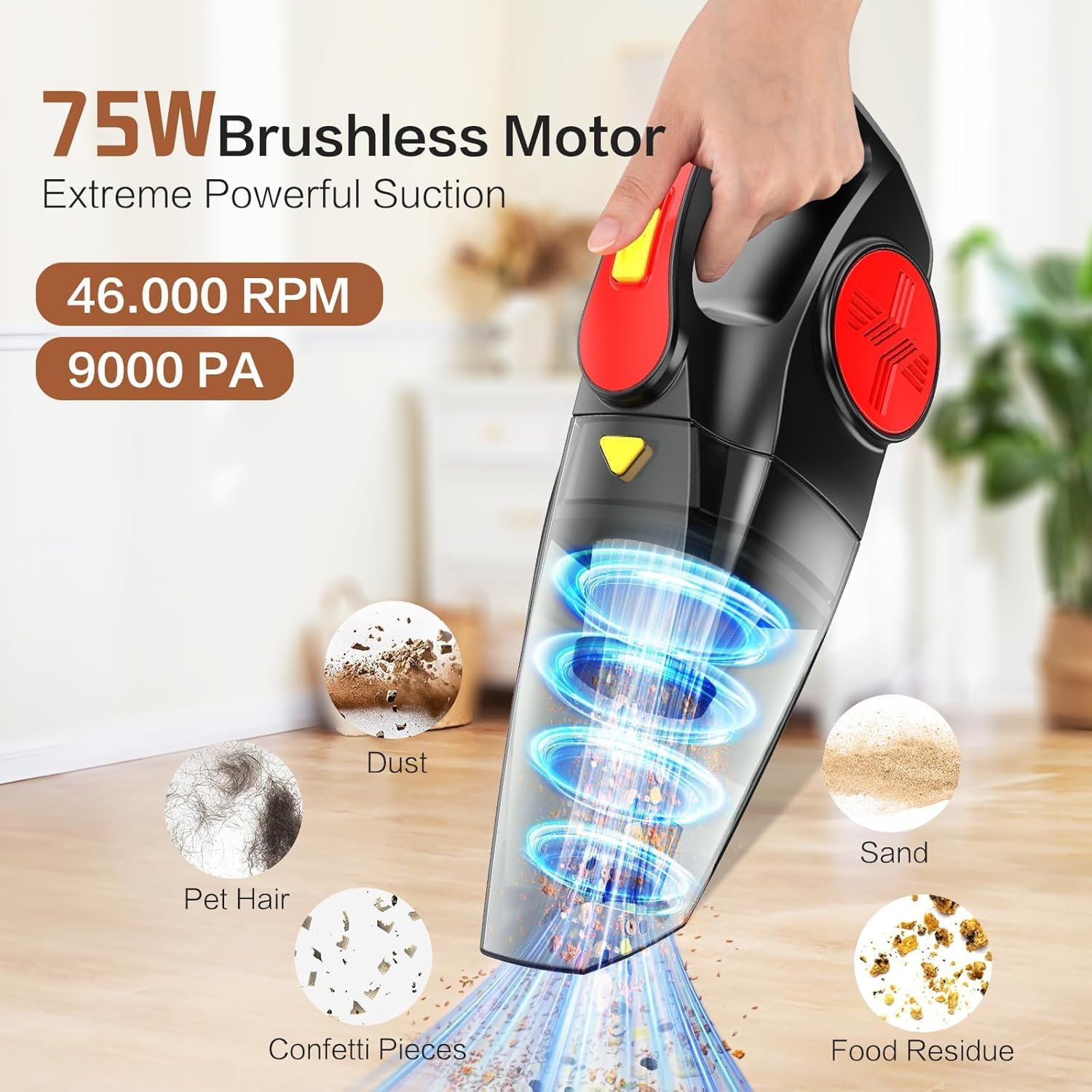 Aspirateur à main sans fil puissant