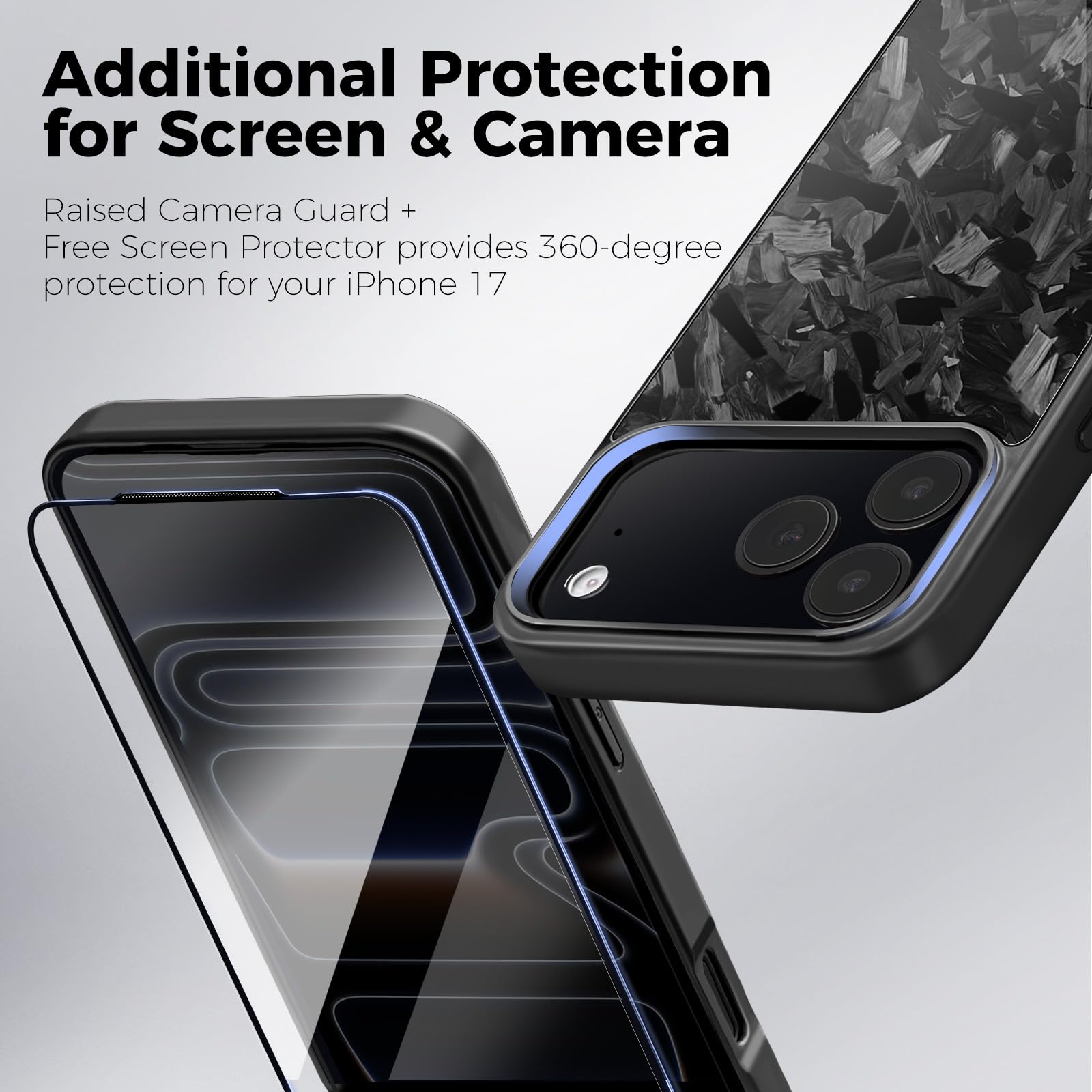 Amazon.co.jp: MONOCARBON 鍛造カーボンファイバーケース iPhone 17